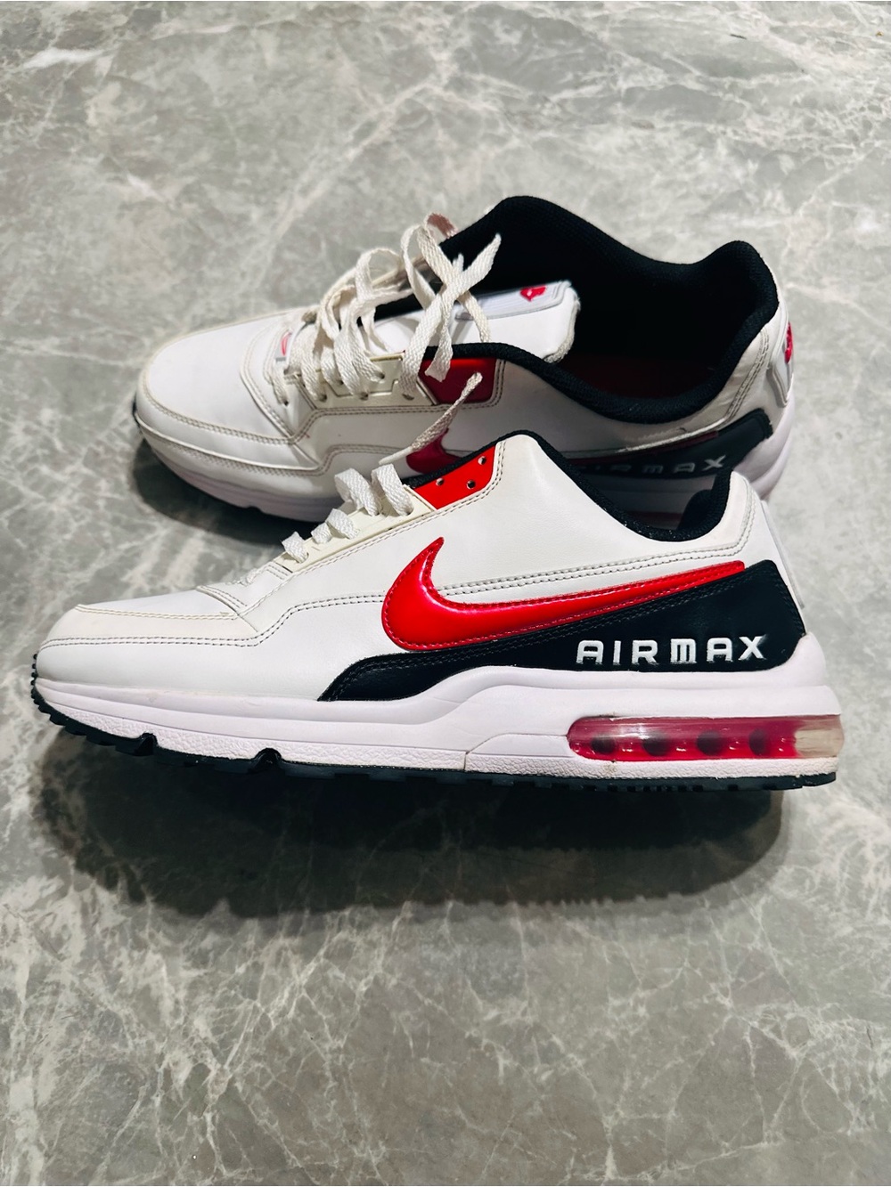 Nike Air Max LTD 3 Shoes White University Red Black BV1171-100 Men's Size 10.5